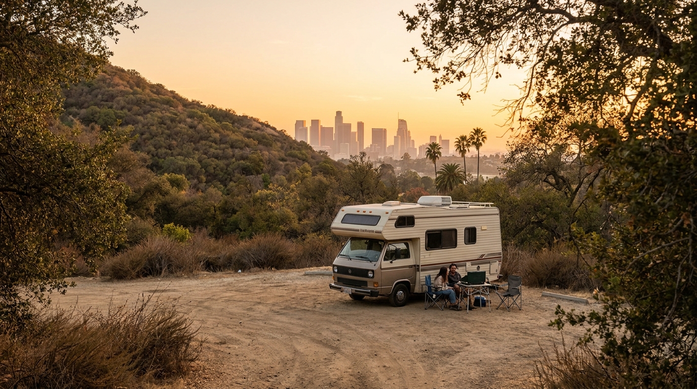 Map for Cheap RV Camping in Los Angeles - Budget Sites 2026